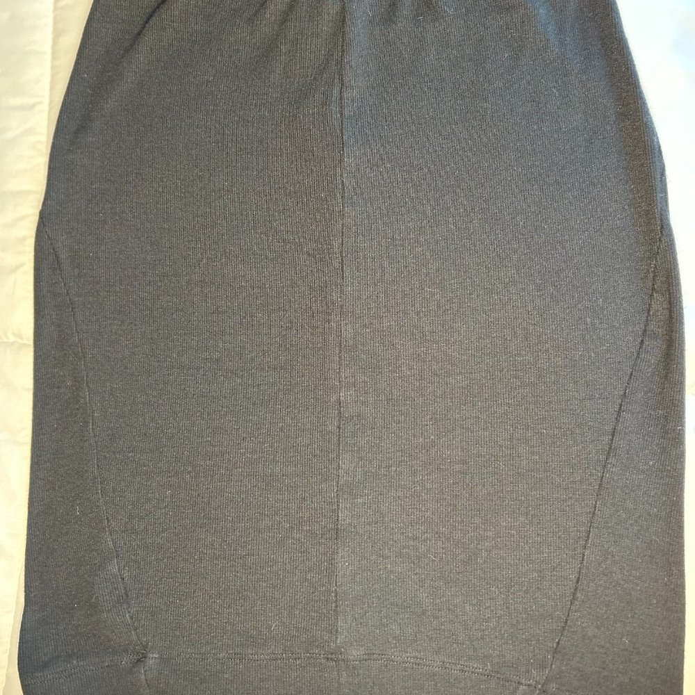 Black Ribbed Heather Mini Skirt - Picture 3 of 6